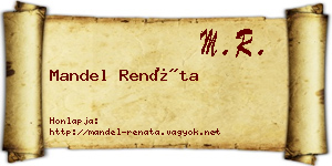 Mandel Renáta névjegykártya